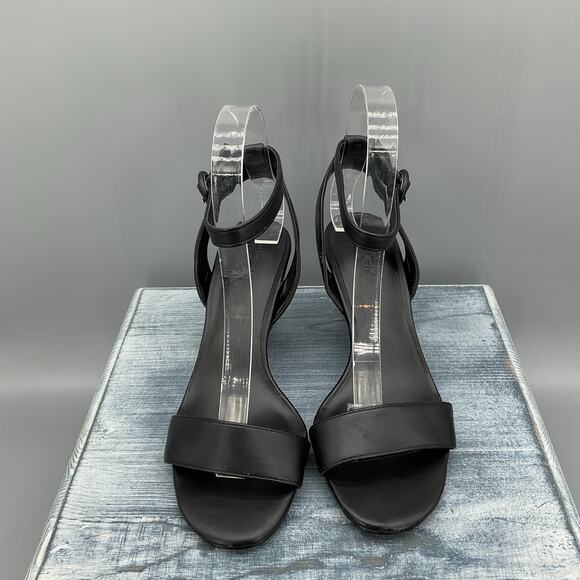NEW Nordstrom Rack Women’s Carrie Wedge Sandals Black Size 5M - Picture 3 of 10
